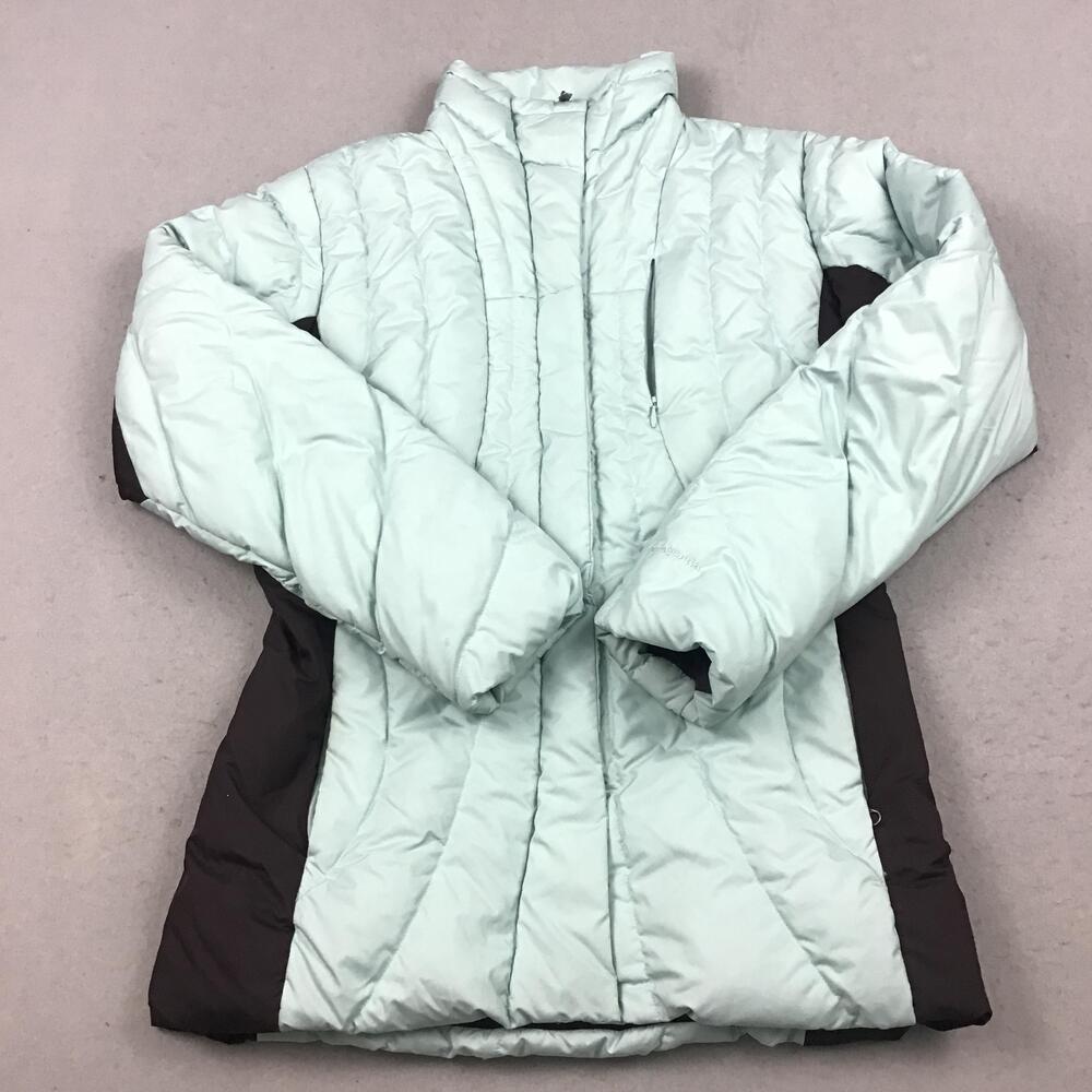 Patagonia Jacket Women XS Mint Green Puffer Insulated Down Full Zip Pockets